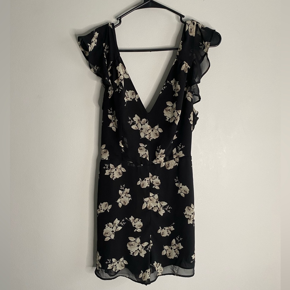 Lumiere Black Floral Romper